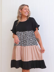 Betsy Dress - Black Leopard