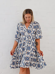 Astrid Dress- Blue