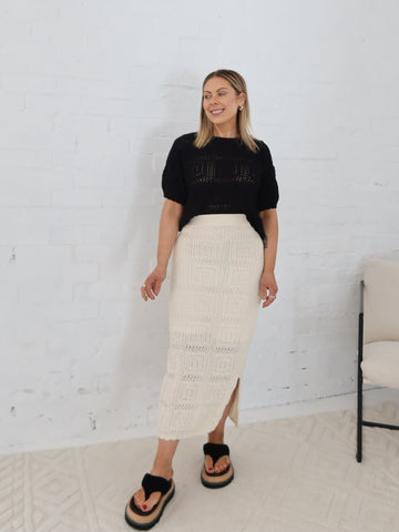 Radiance Crochet Skirt - Vanilla