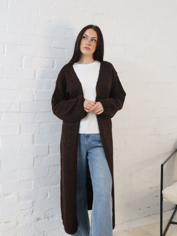 Bonnie Cardigan- Chocolate Speck