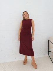 Laurent Dress - Burgundy
