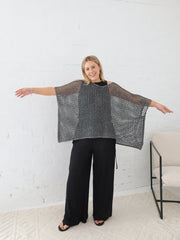 Della Top- Black/Silver