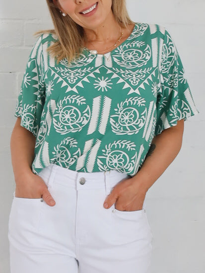 Renee Top- Green