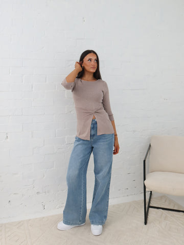 Ailani Knit Top - Mocha