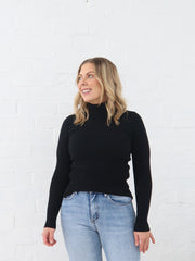 Angelique Turtleneck Knit- Black