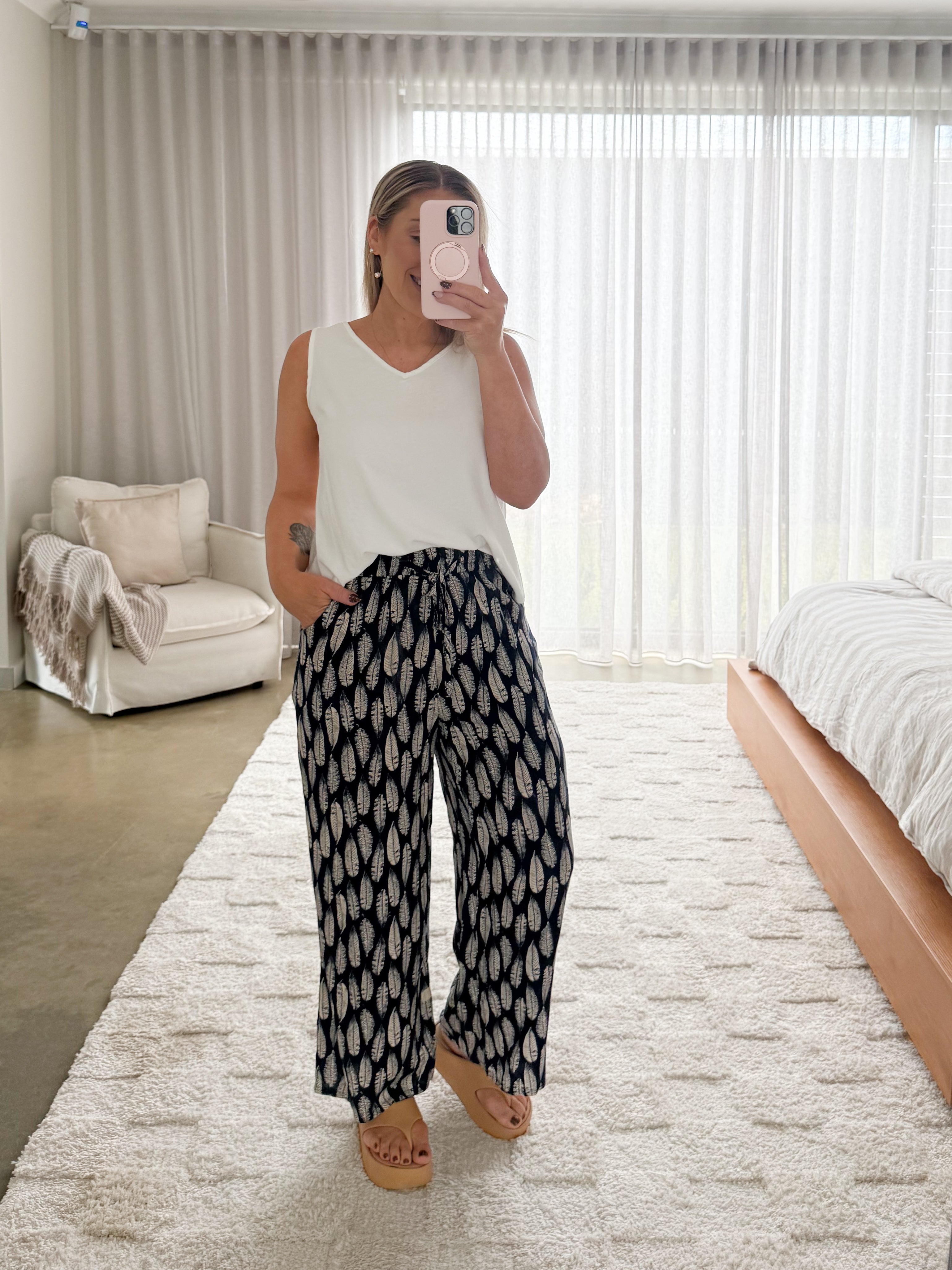 Leo Pants- Multi Navy
