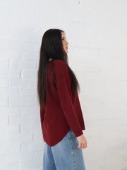 Saxon Knit - Burgundy