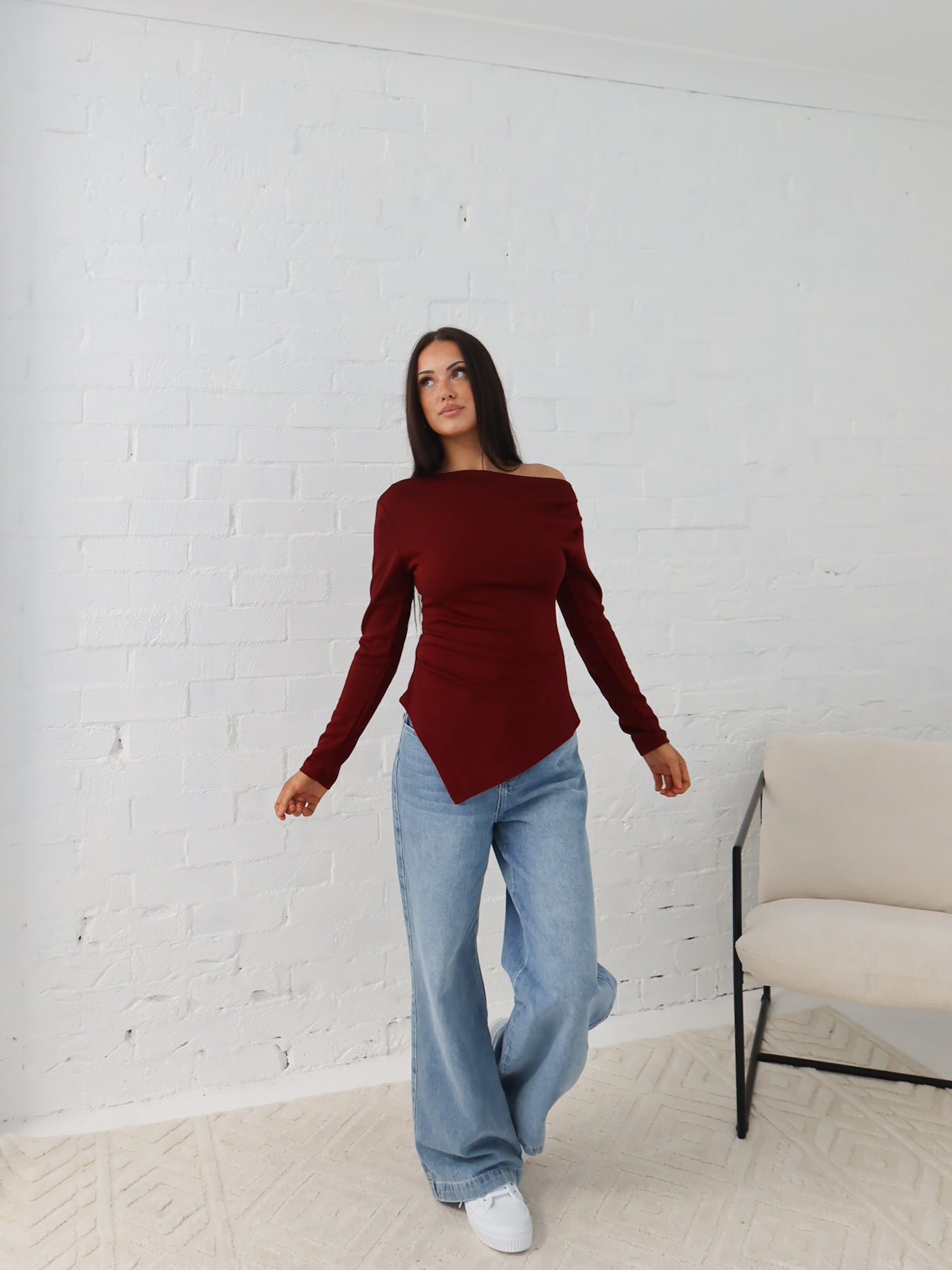 Reid Top - Burgundy