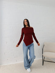 Reid Top - Burgundy