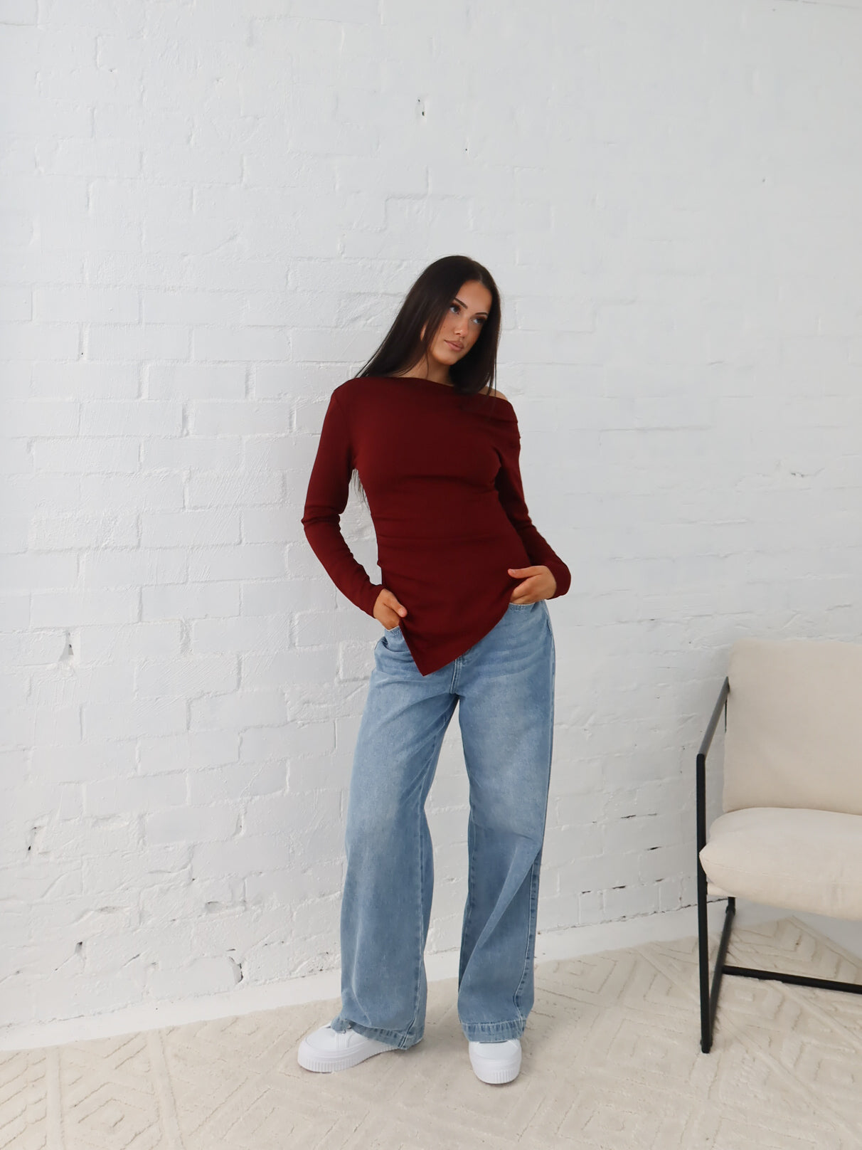 Reid Top - Burgundy