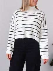 Fran Knit - Cream Stripe