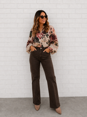 Bloom Shirt- Beige Floral