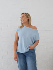 Mariah Knit Top - Blue
