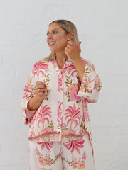 Palms Shirt- Pink