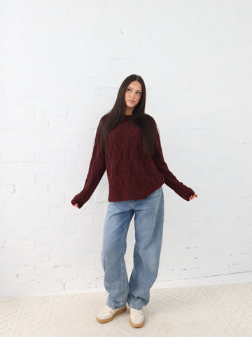 Lois Knit- Burgundy