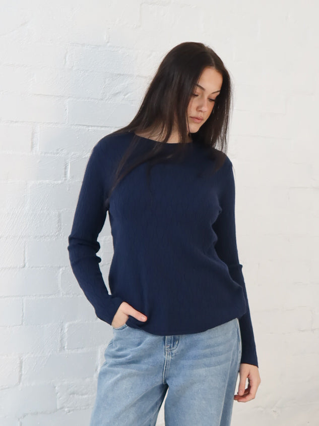 Iris Knit- Navy