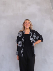 Mimi Blouse - Black Swirl