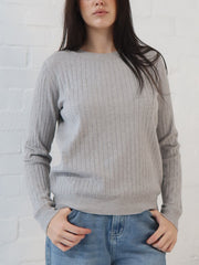 Adison Knit Top- Grey