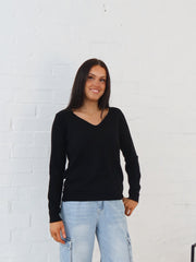 Karla Knit Top- Black