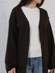 Bonnie Cardigan- Chocolate Speck