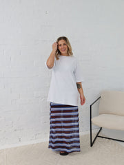 Stevie Skirt- Chocolate/Blue