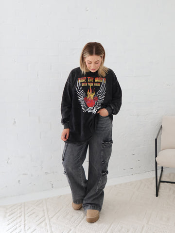 Paxton Cargo Jeans- Black