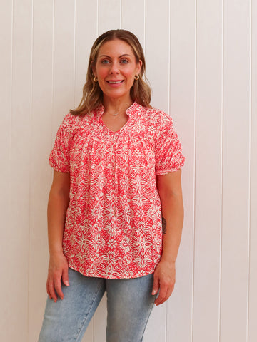 Exmouth Blouse - Red