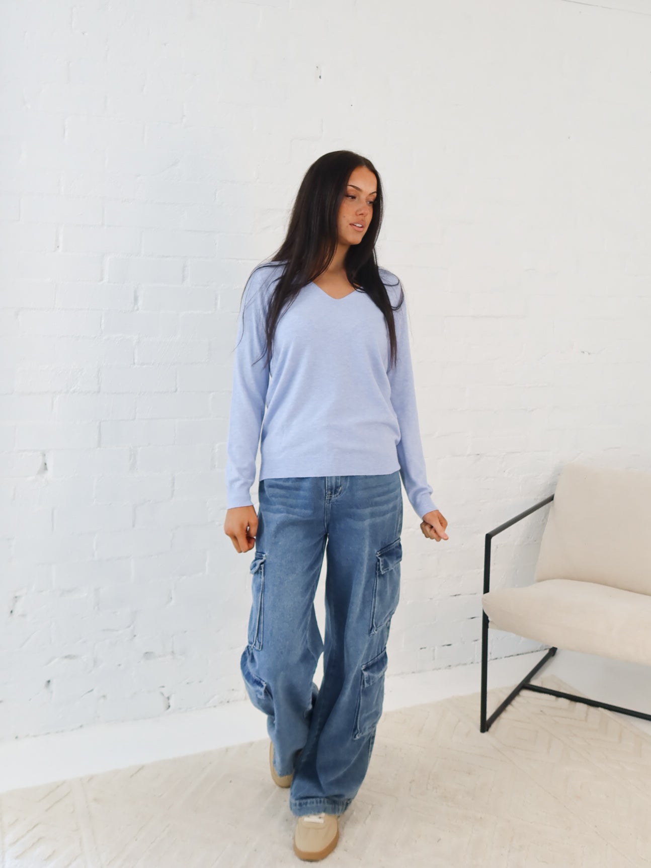 Karla Knit Top- Blue
