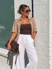 Plait Shirt- Mocha