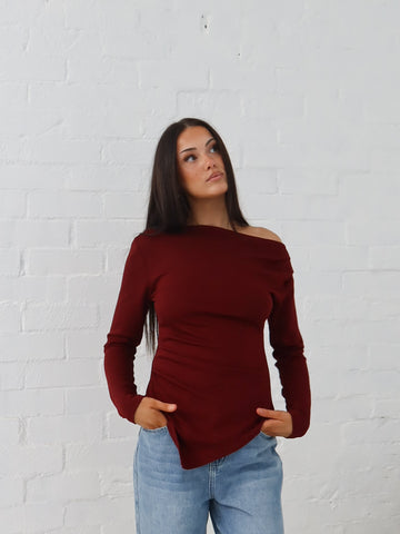 Reid Top - Burgundy