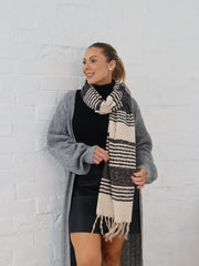 Olivia Scarf- Black Stripe