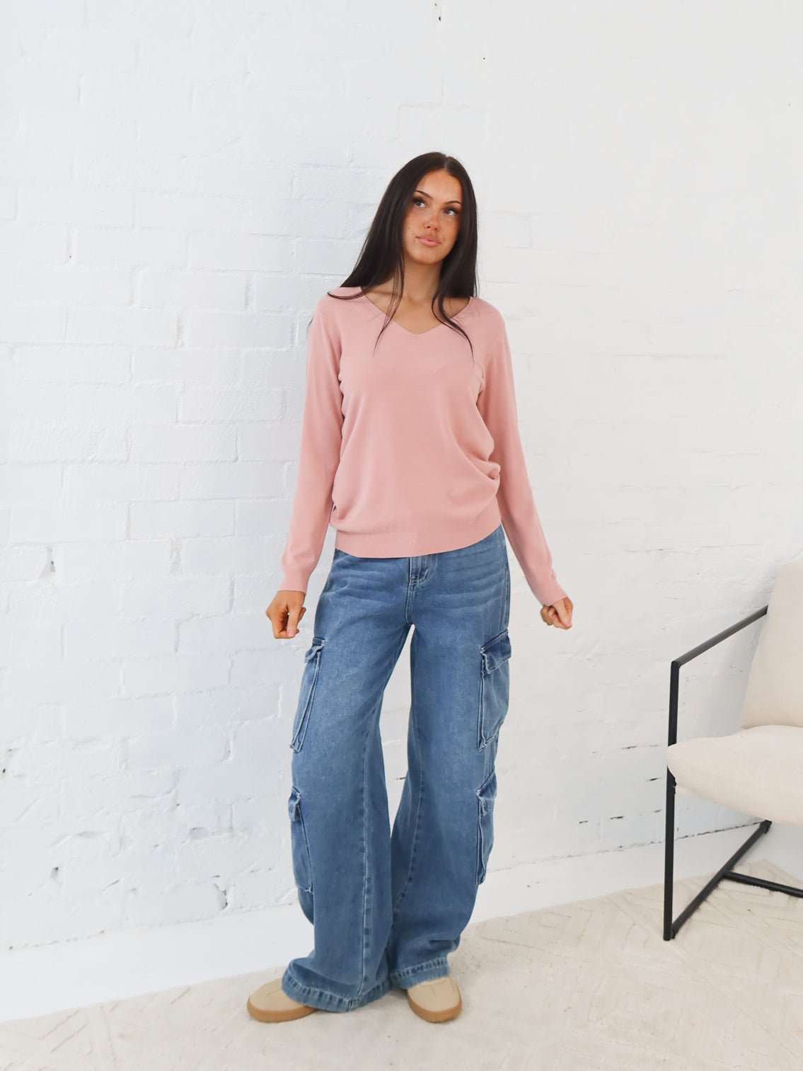 Karla Knit Top- Dusty Pink