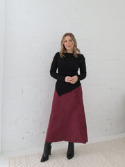 Bianca Skirt - Burgundy