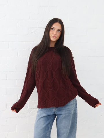 Lois Knit- Burgundy