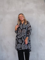 August Shirt Dress - Black