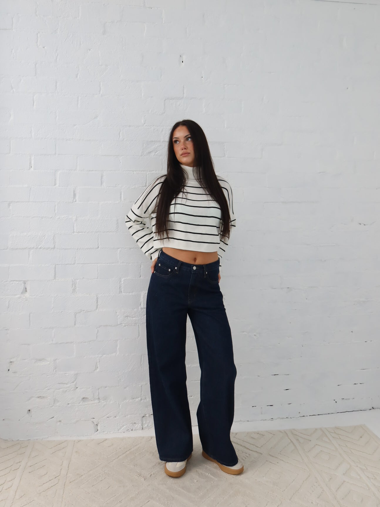 Fran Knit - Cream Stripe