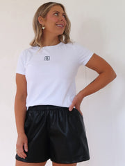 Pia Faux Leather Shorts