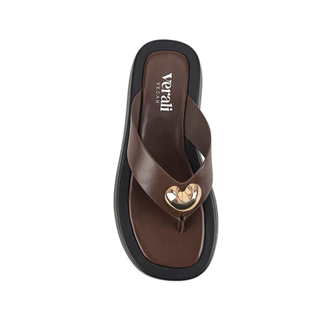 Bosley Platform Thongs - Brown