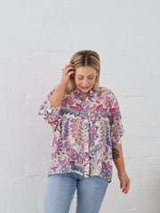 Mimi Blouse - Floral Fuchsia