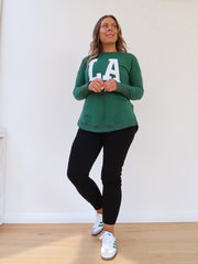 Lucy Crew Sweater - LA Green