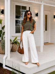 Mariah Knit Top - Khaki