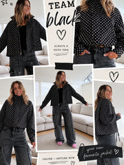 Polka Dot Jacket- Black