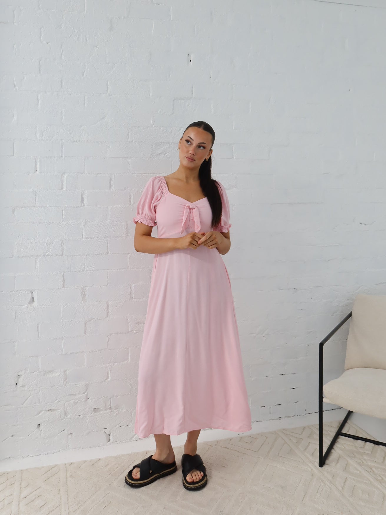 Estella Dress - Powder Pink