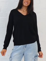 Karla Knit Top- Black