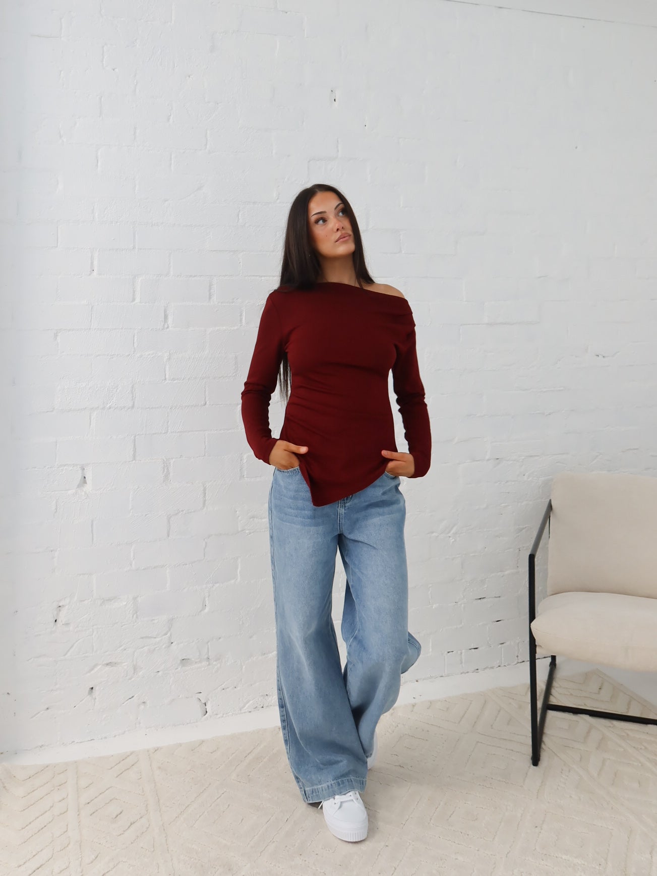 Reid Top - Burgundy