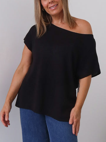 Mariah Knit Top - Black