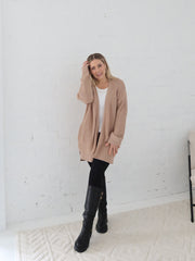 Huxley Cardigan - Taupe
