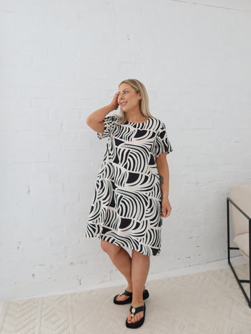 Kate Dress- Multi Black