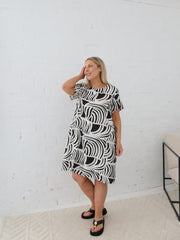 Kate Dress- Multi Black
