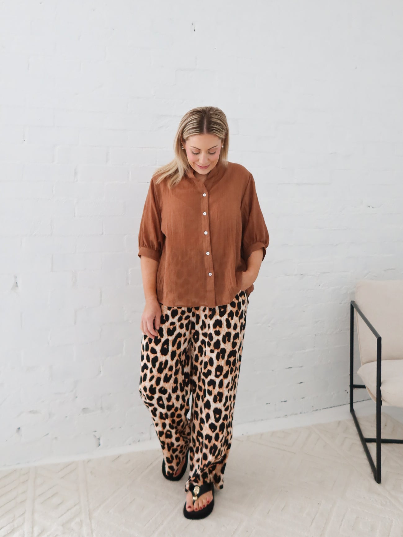 Hadley Pants - Light Leopard